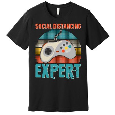 Retro Social Distancing Expert Video Gamer Premium T-Shirt