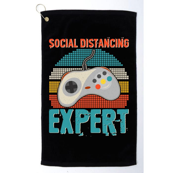 Retro Social Distancing Expert Video Gamer Golf Towel