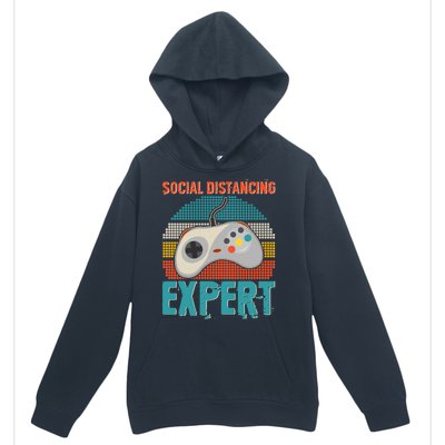 Retro Social Distancing Expert Video Gamer Urban Pullover Hoodie