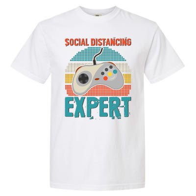 Retro Social Distancing Expert Video Gamer Garment-Dyed Heavyweight T-Shirt