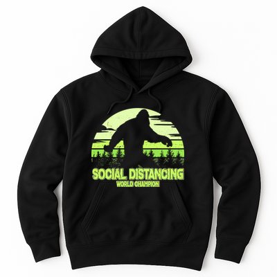Retro Social Distancing World Champion Sasquatch Hoodie