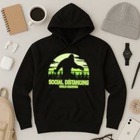 Retro Social Distancing World Champion Sasquatch Hoodie