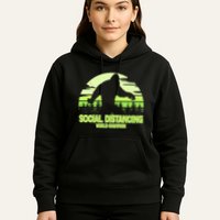 Retro Social Distancing World Champion Sasquatch Hoodie