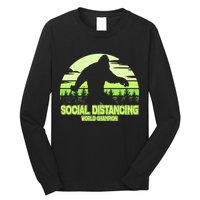 Retro Social Distancing World Champion Sasquatch Long Sleeve Shirt