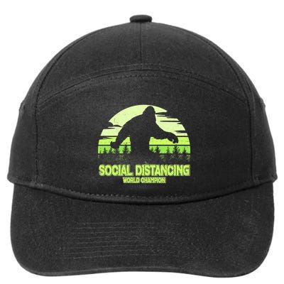 Retro Social Distancing World Champion Sasquatch 7-Panel Snapback Hat