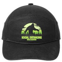 Retro Social Distancing World Champion Sasquatch 7-Panel Snapback Hat