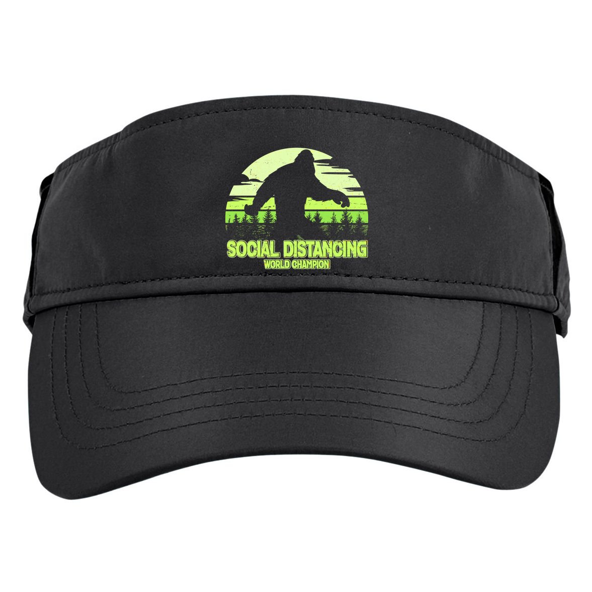 Retro Social Distancing World Champion Sasquatch Adult Drive Performance Visor