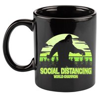 Retro Social Distancing World Champion Sasquatch 11oz C Handle Ceramic Mug