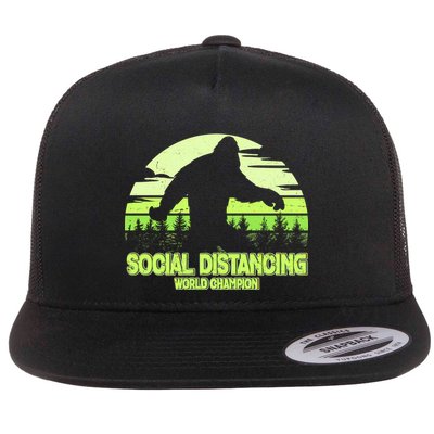 Retro Social Distancing World Champion Sasquatch Flatbill Hat