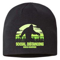 Retro Social Distancing World Champion Sasquatch Sustainable Beanie