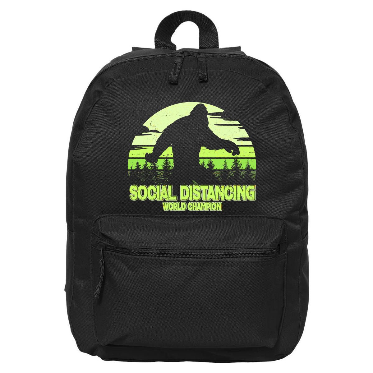 Retro Social Distancing World Champion Sasquatch 16 in Basic Backpack