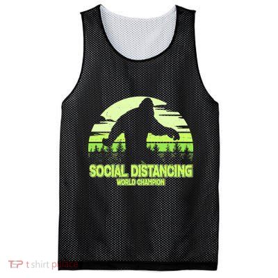 Retro Social Distancing World Champion Sasquatch Mesh Reversible Basketball Jersey Tank