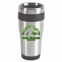 Retro Social Distancing World Champion Sasquatch 16oz Travel Tumbler