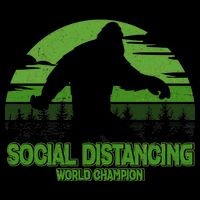 Retro Social Distancing World Champion Sasquatch 16oz Travel Tumbler