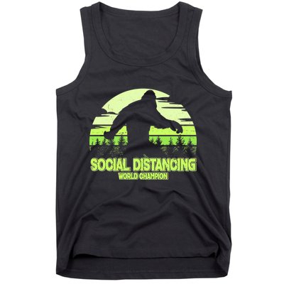 Retro Social Distancing World Champion Sasquatch Tank Top