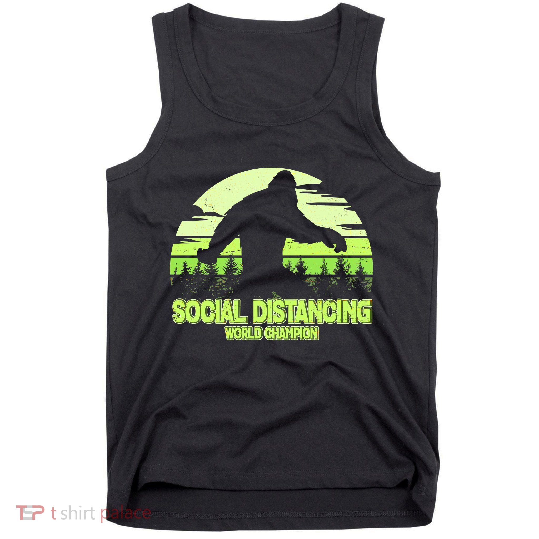 Retro Social Distancing World Champion Sasquatch Tank Top