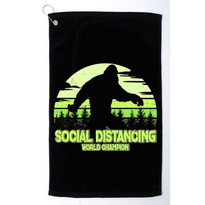 Retro Social Distancing World Champion Sasquatch Golf Towel