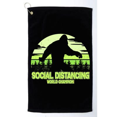 Retro Social Distancing World Champion Sasquatch Platinum Collection Golf Towel