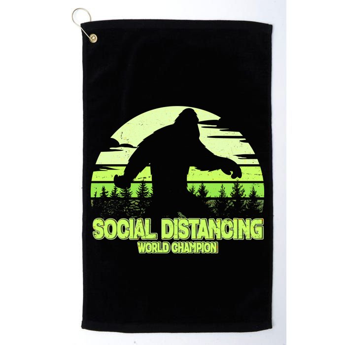 Retro Social Distancing World Champion Sasquatch Golf Towel