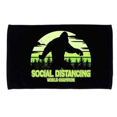 Retro Social Distancing World Champion Sasquatch Microfiber Hand Towel