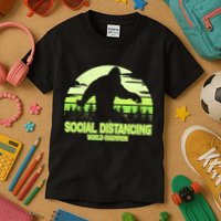 Retro Social Distancing World Champion Sasquatch Kids T-Shirt