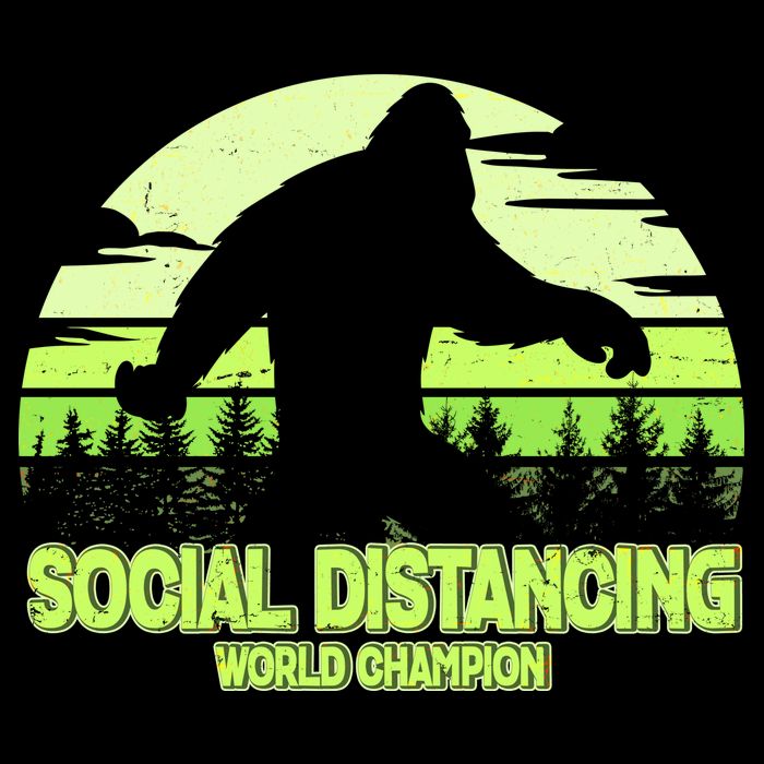 Retro Social Distancing World Champion Sasquatch Kids T-Shirt