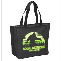 Retro Social Distancing World Champion Sasquatch Zip Tote Bag