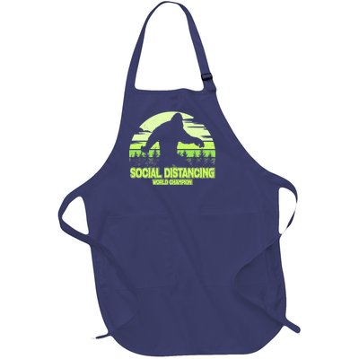 Retro Social Distancing World Champion Sasquatch Full-Length Apron With Pockets