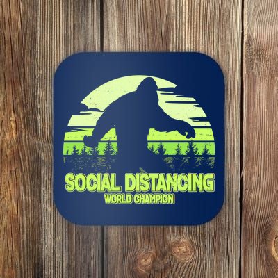 Retro Social Distancing World Champion Sasquatch Coaster