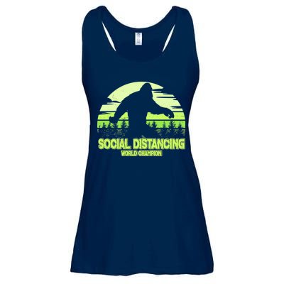 Retro Social Distancing World Champion Sasquatch Ladies Essential Flowy Tank