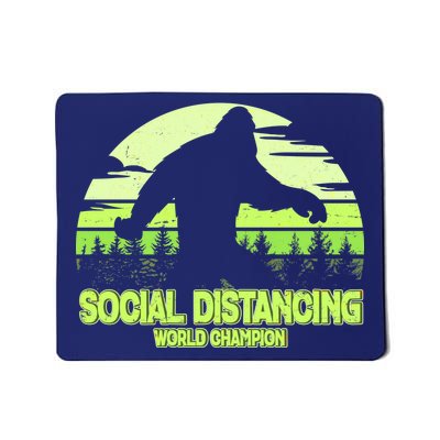 Retro Social Distancing World Champion Sasquatch Mousepad