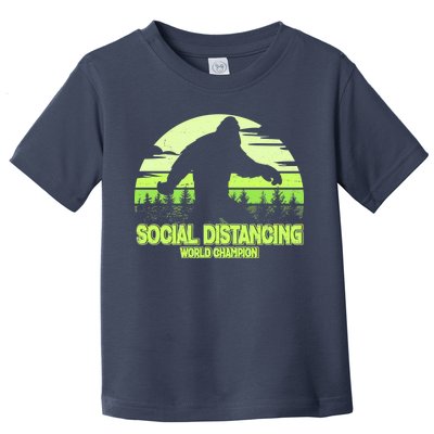 Retro Social Distancing World Champion Sasquatch Toddler T-Shirt