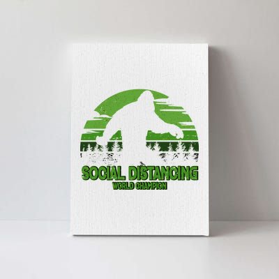 Retro Social Distancing World Champion Sasquatch Canvas