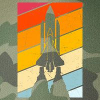 Retro Space Rocket Launch Legacy Tie Dye Trucker Hat