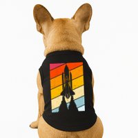 Retro Space Rocket Launch Doggie Tank