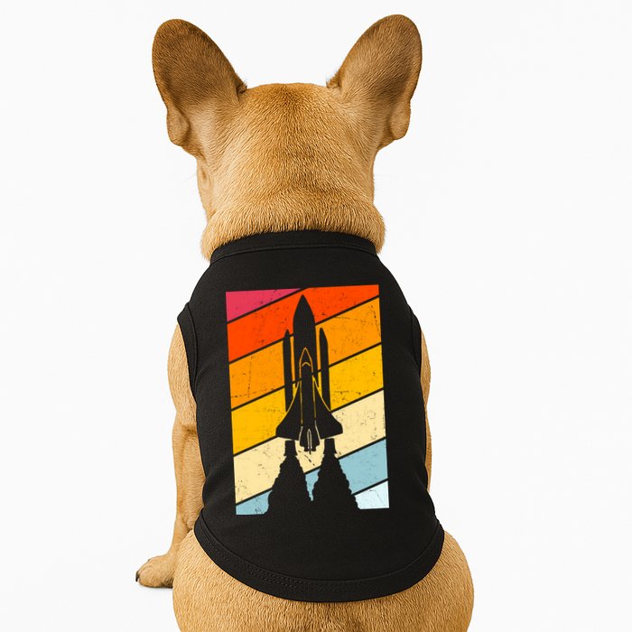 Retro Space Rocket Launch Doggie Tank
