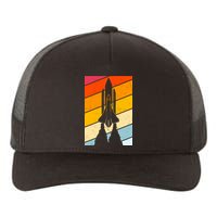 Retro Space Rocket Launch Yupoong Adult 5-Panel Trucker Hat