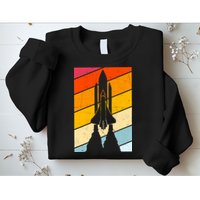 Retro Space Rocket Launch Sweatshirt