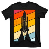 Retro Space Rocket Launch T-Shirt