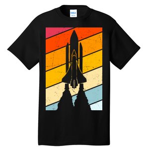 Retro Space Rocket Launch Tall T-Shirt