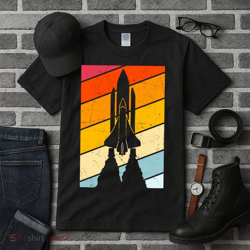Retro Space Rocket Launch Tall T-Shirt