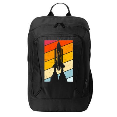 Retro Space Rocket Launch City Backpack
