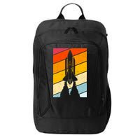 Retro Space Rocket Launch City Backpack