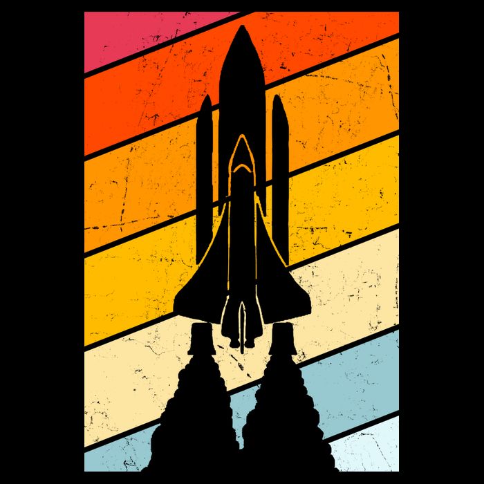 Retro Space Rocket Launch Backpack