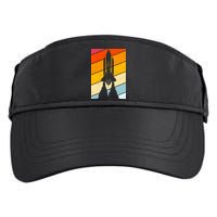 Retro Space Rocket Launch Adult Drive Performance Visor