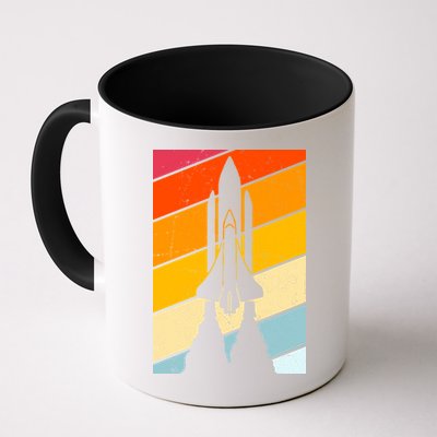 Retro Space Rocket Launch Mug