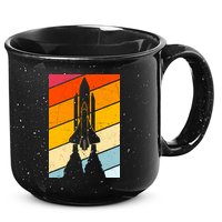 Retro Space Rocket Launch 15oz Campfire Ceramic Mug
