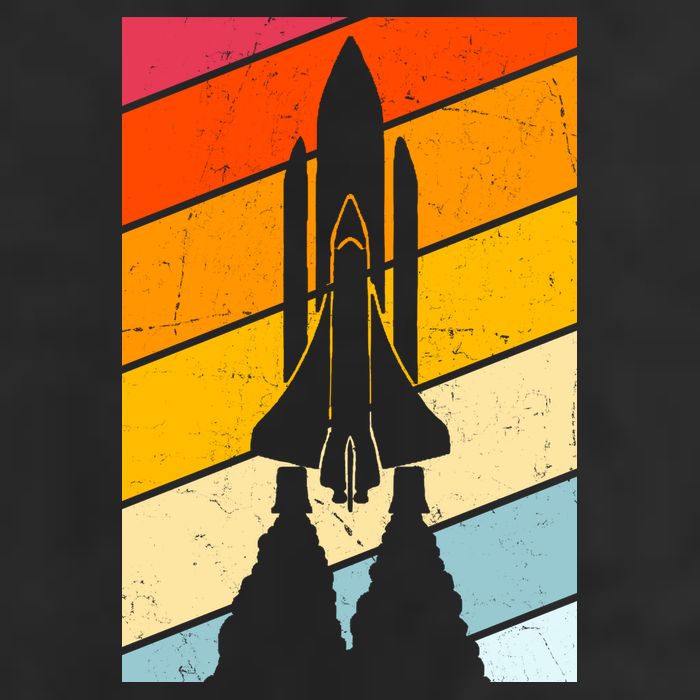 Retro Space Rocket Launch 15oz Campfire Ceramic Mug