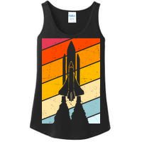 Retro Space Rocket Launch Ladies Essential Tank