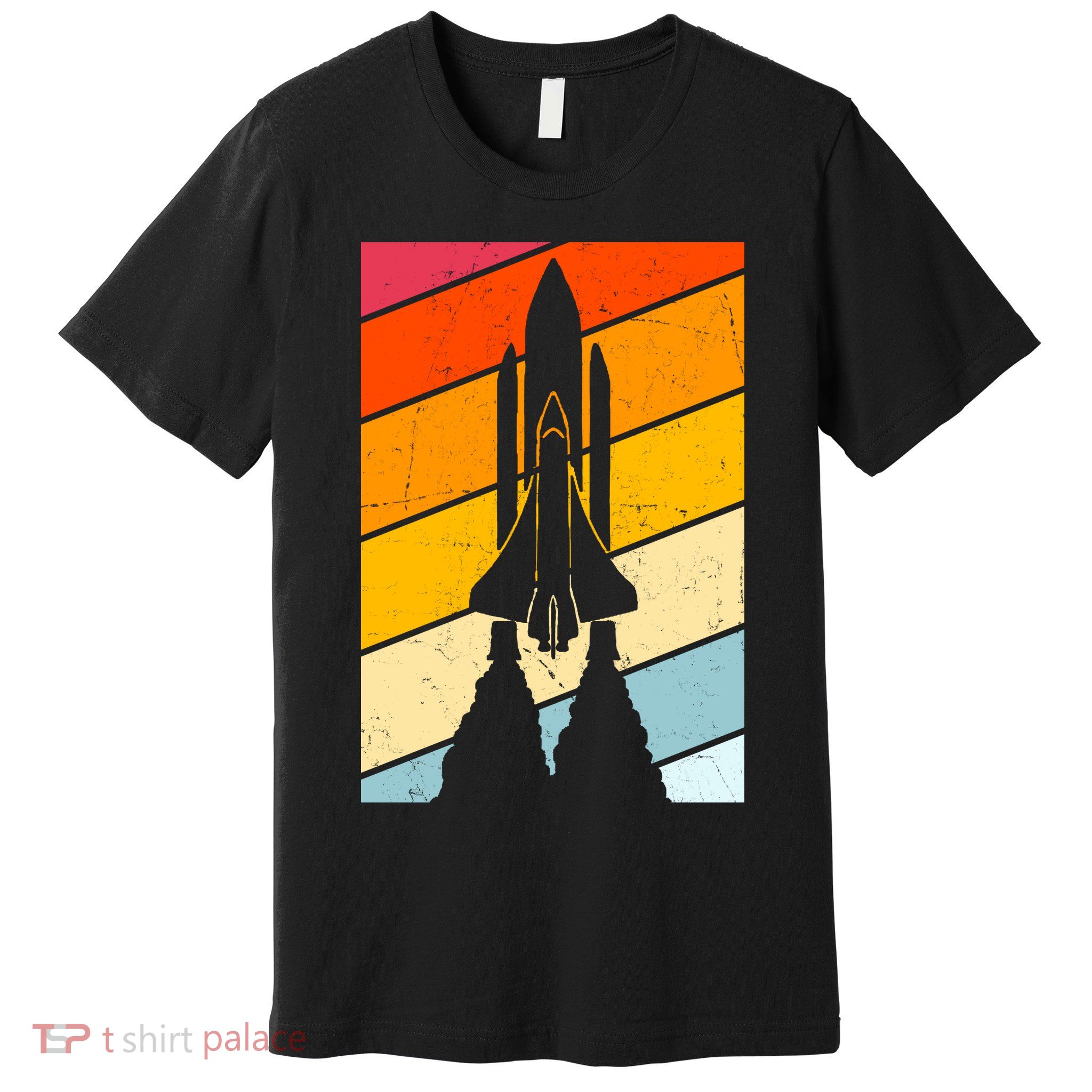 Retro Space Rocket Launch Premium T-Shirt